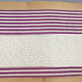 antique victorian french grosgrain raffia ribbon millinery purple ivory