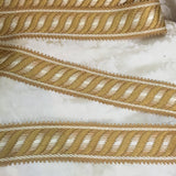 gold cream ivory white jacquard picot french antique trim passementerie ribbon