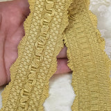 green gold antique vintage french passementerie trim upholstery ribbon picot