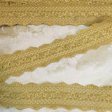 green gold antique vintage french passementerie trim upholstery ribbon picot