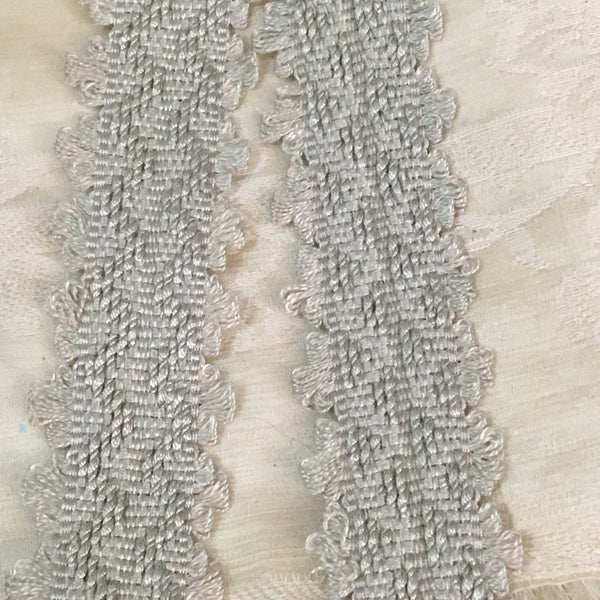 vintage dove great step picot zig zag jacquard trim french ribbon antique