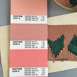 antique art deco mamie pink teal green silver bullion grosgrain ribbon