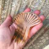 antique blonde horn hair comb victorian civil war