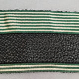 victorian green white striped grosgrain black raffia millinery ribbon