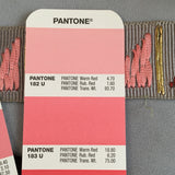 antique art deco grey  pink red gold antique french grosgrain ribbon