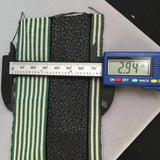 victorian green white striped grosgrain black raffia millinery ribbon