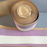 antique victorian french grosgrain raffia ribbon millinery purple ivory