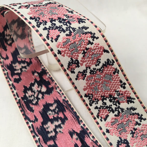 1920s/1930s Blue Floral Rose Bow Needlepoint Tapestry Rhinestone Ornate  Frame Purse Handbag — Canned Ham Vintage