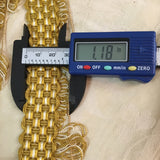 antique french picot trim gold cream basket weave tassels vintage passementerie