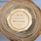 antique edwardian titanic french grosgrain raffia ribbon millinery purple cream