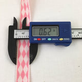 vintage pink white french harlequin diamond ribbon