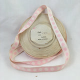 petal pink polka dot white ribbon france french vintage
