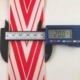 Vintage FRENCH Red White 2" Wide CHEVRON Va Va Voom Ribbon Circus Clown Costuming Belt Cotton 1950s Pin Up Girl Stage Burlesque Hot Tomato