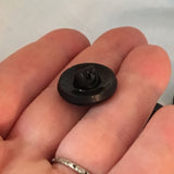 Antique Czech Glass Buttons Black Mourning 3/4”