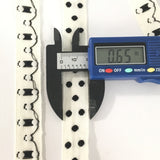 Vintage 5/8" French Black White Polka Dot Grosgrain Ribbon