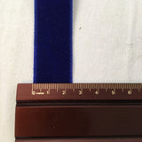 Vintage Royal Blue 7/8” Satin Backed Velvet Ribbon
