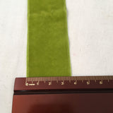 Vintage Chartreuse Green 1 3/8” Satin Backed Velvet Ribbon