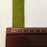 Vintage Chartreuse Green 7/8” Satin Backed Velvet Ribbon